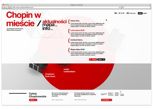 Chopin In The City - Website Design by Noeeko