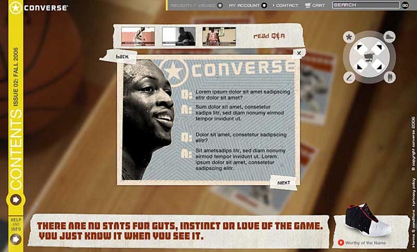Converse Basketball - Interactive Web Design by Bruce Yan