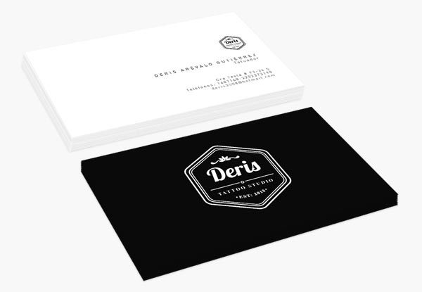 Deris Tattoo Studio Business Cards Designed by Andrés De la Hoz