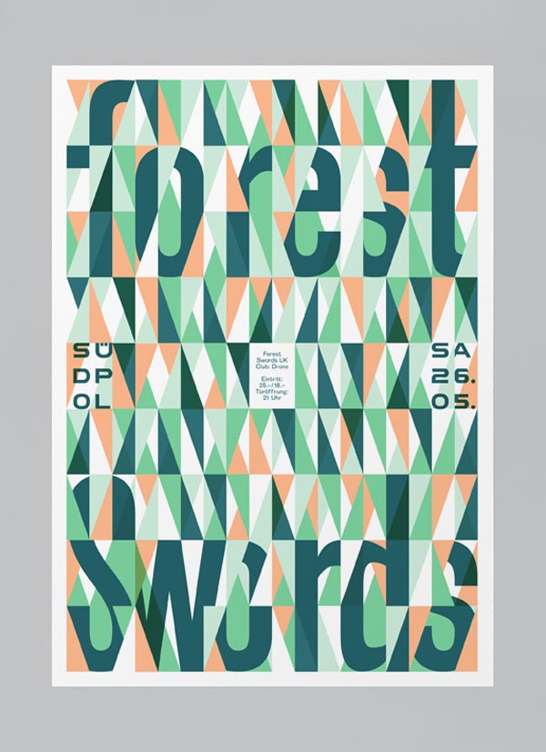 Forest Swords - Südpol Graphic Poster Design by Felix Pfäffli