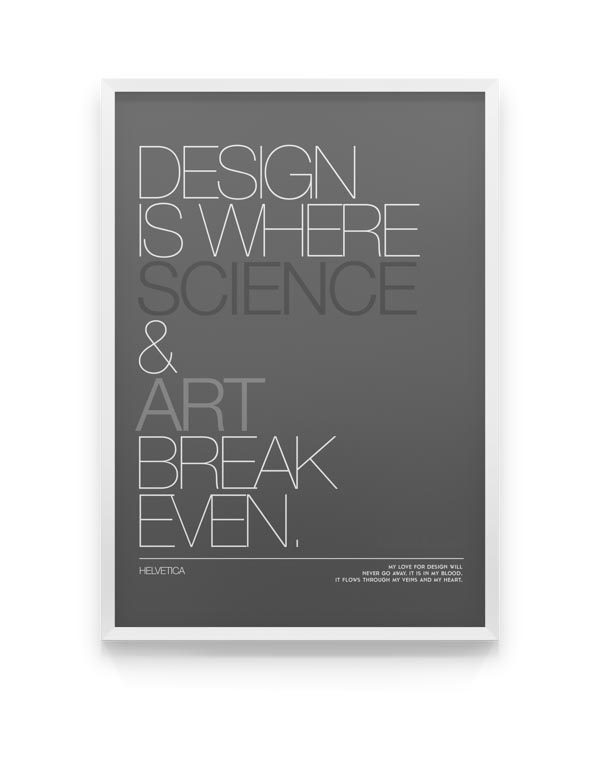 Helvetica - Font Poster Design by Moe Pike Soe
