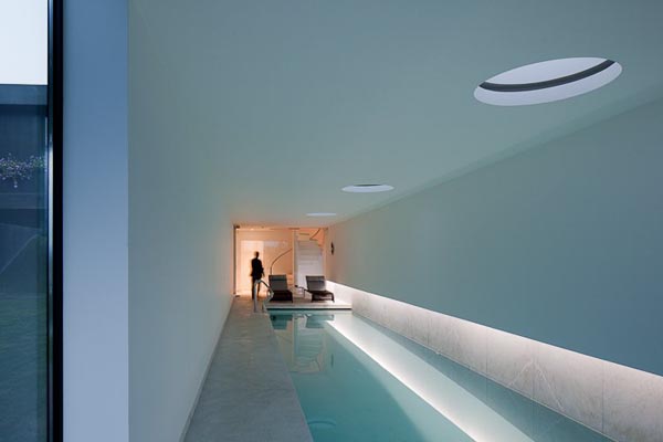 Indoor Pool of the L23 House by Pitagoras Arquitectos