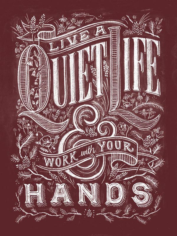 Lettering Poster Design by Dana Tanamachi - Paver Red