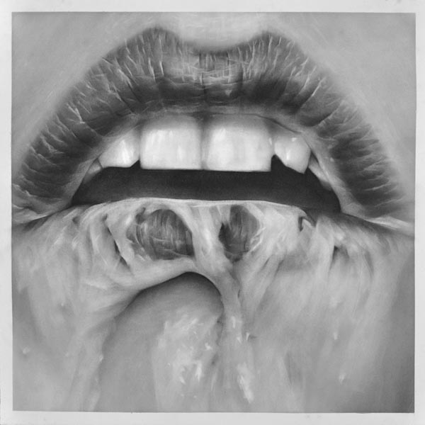 Ooze, graphite on paper drawing by Melissa Cooke