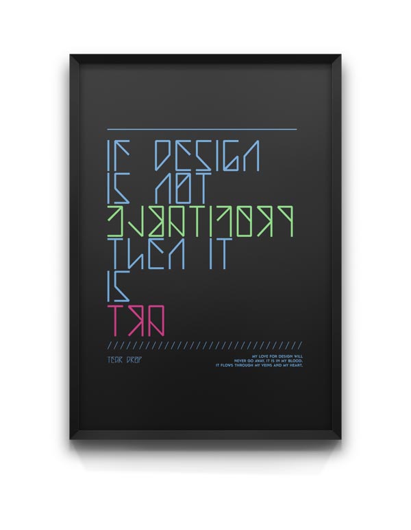 Teardrop - Typeface Poster Design by Moe Pike Soe