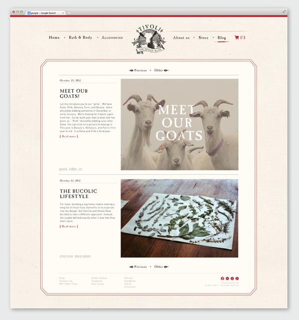 Tivoli Website - Web Design by Yu Ping Chuang
