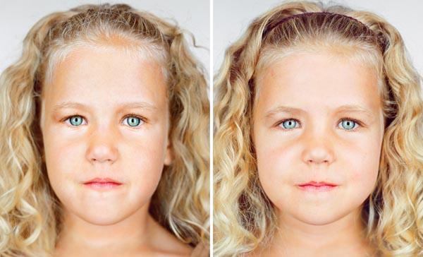 Twin sisters Carly Ayer and Lily Ayer photographed by Martin Schoeller
