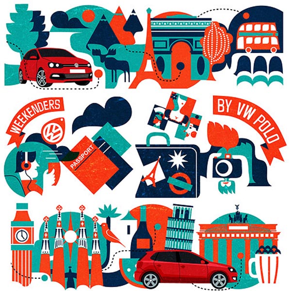 Volkswagen on Look at me - Europe Illustrations by Iv Orlov