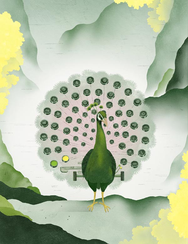 WRITE Magazine - cover illustration by Gracia Lam