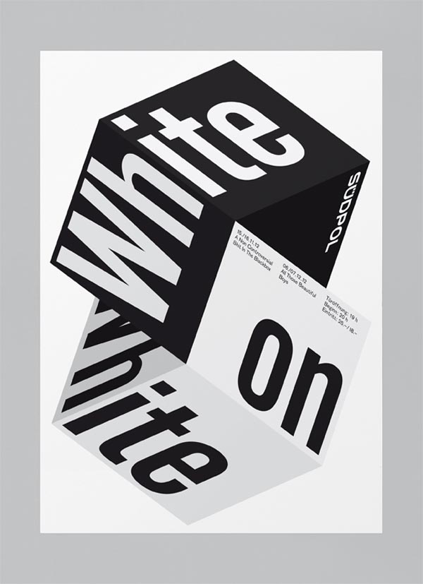 White On White - Südpol Graphic Poster Design by Felix Pfäffli