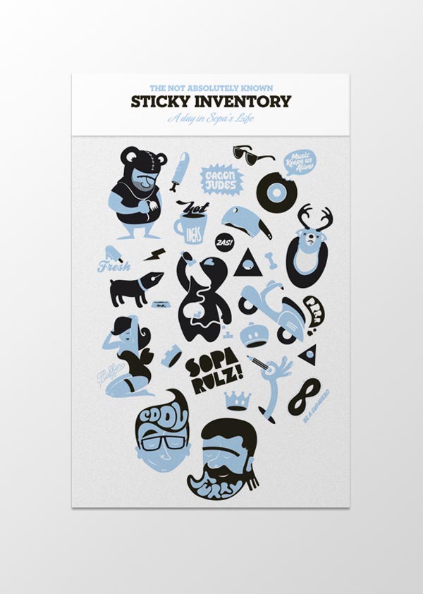 expo sticker illustrations by SOPA Graphics