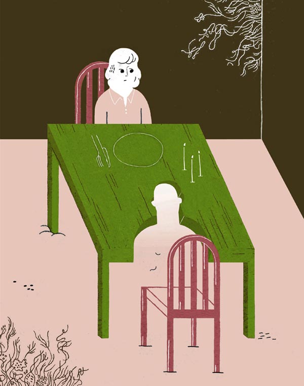on the theme of absence - personal illustration by Gracia Lam