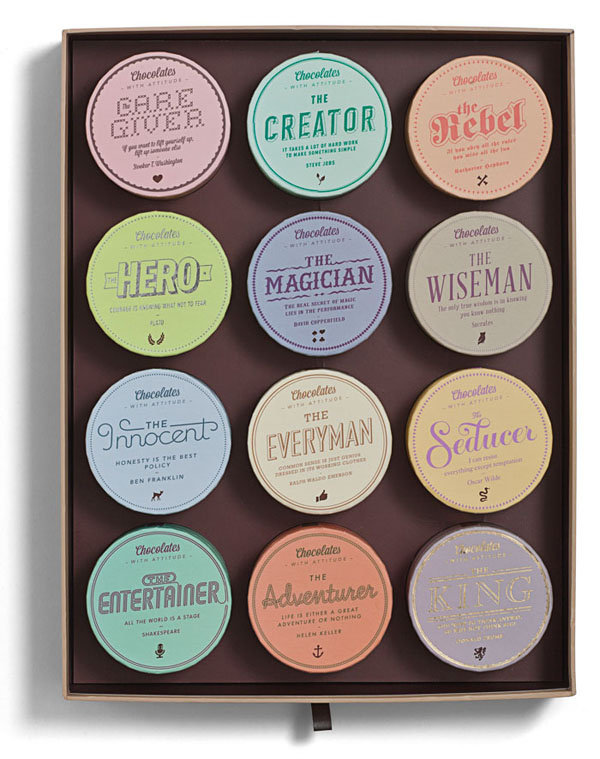Chocolates With Attitude Packaging by Bessermachen Design Studio