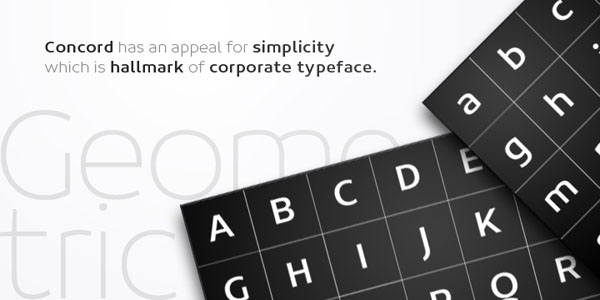 Concord - simple and clean typeface design