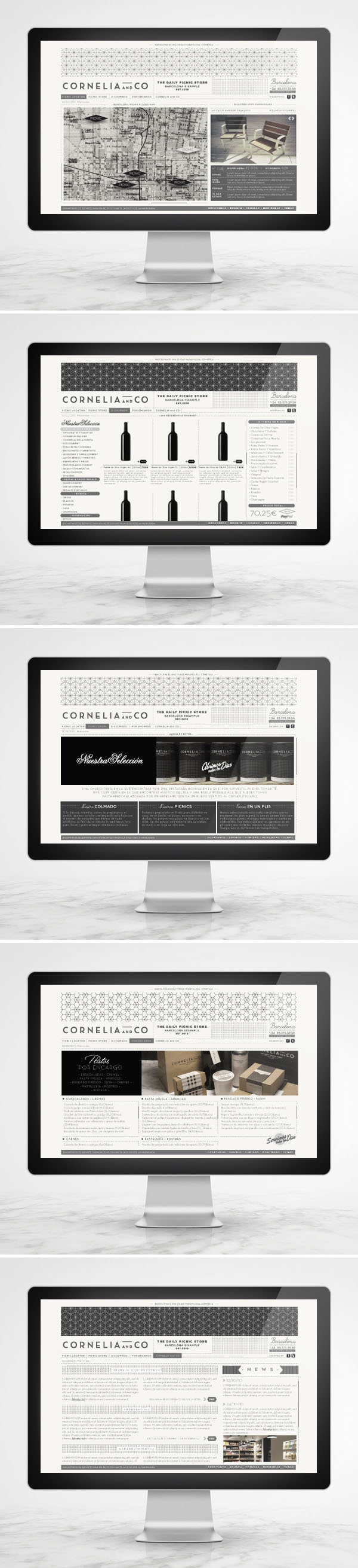 Cornelia and Co Website - Web Design by Oriol Gil