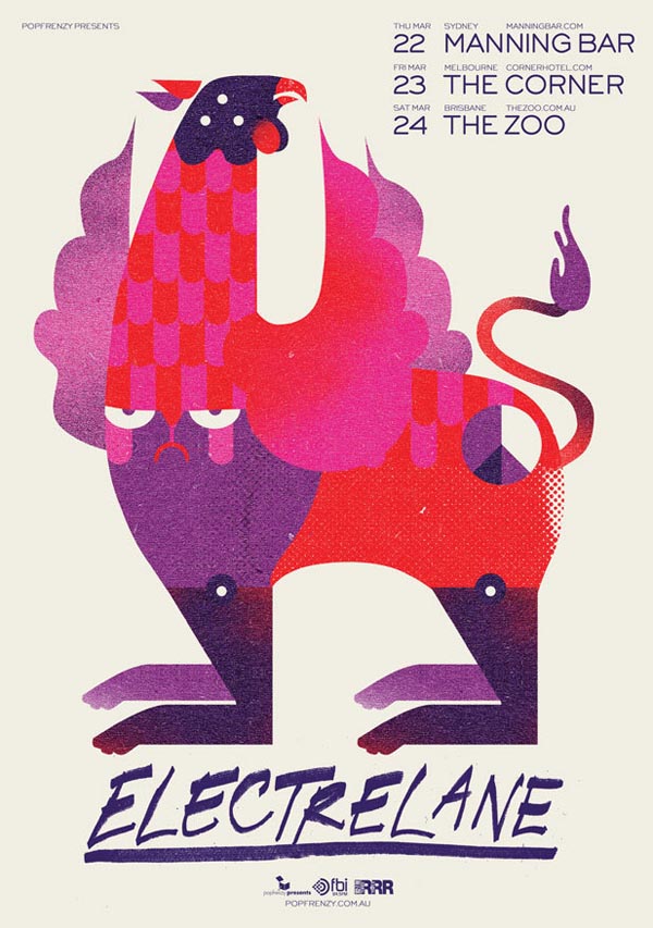 Electrelane Tour Poster Design by WBYK