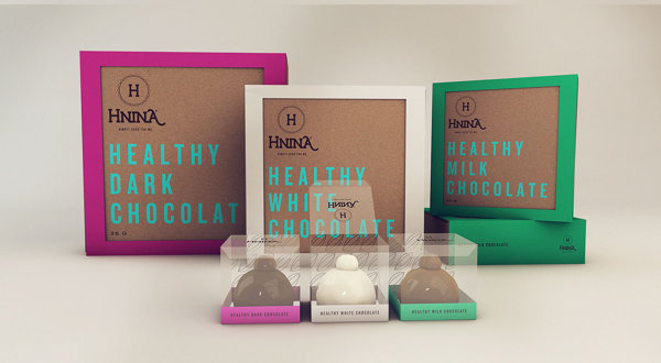 Hnina - Healthy Chocolates - Package Design by Isabela Rodrigues - Sweety Branding Studio