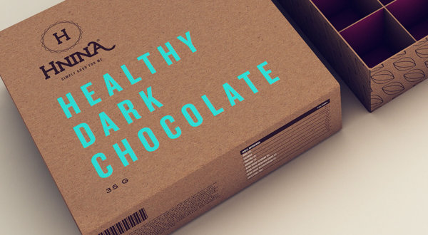 Hnina - Healthy Chocolates - Packaging by Isabela Rodrigues - Sweety Branding Studio