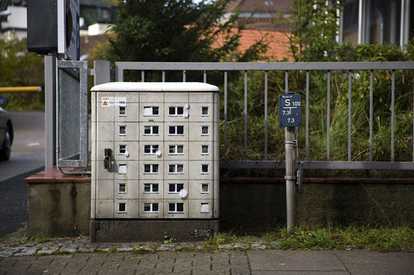 Miniature Apartment Buildings - Street Art by Evol