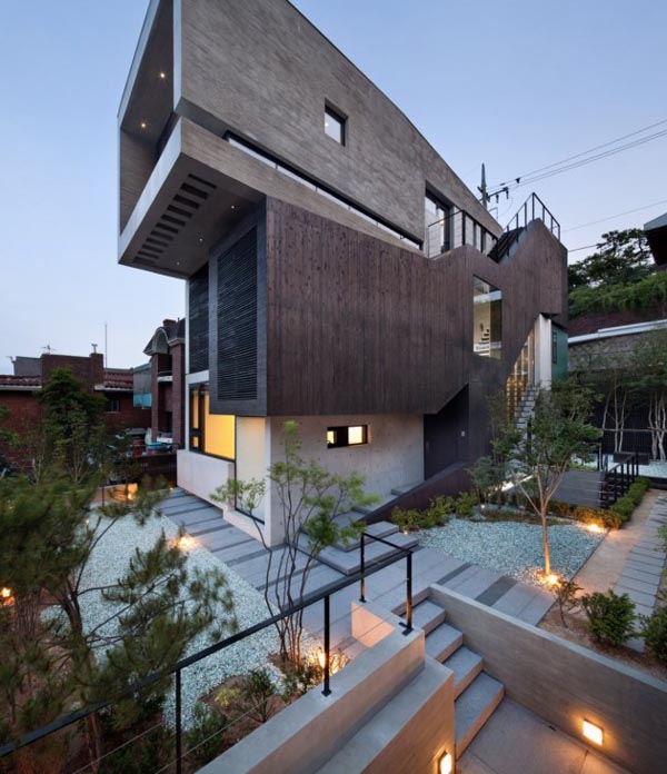 Modern H-House in Seoul, Korea by design group bang by min