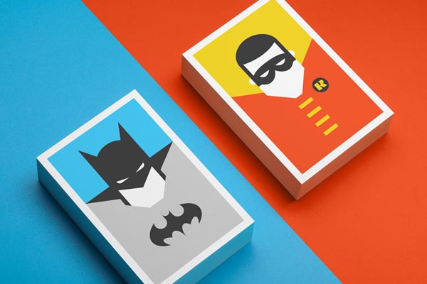 Re-Vision Batman and Robin Postcard Illustrations by Forma & Co