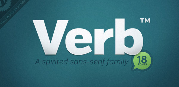 Verb by Yellow Design Studio - 18 fonts sans serif type family