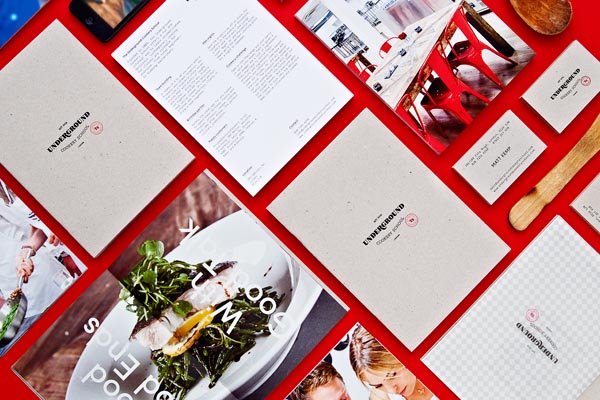 Visual Identity of Underground Cookery School - Graphic Design by Two Times Elliott