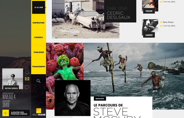 Yellow Frame - Social Photography Network - UI Design by Thomas Ciszewski