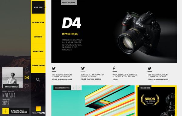 Yellow Frame - Social Photography Network - Web Design by Thomas Ciszewski
