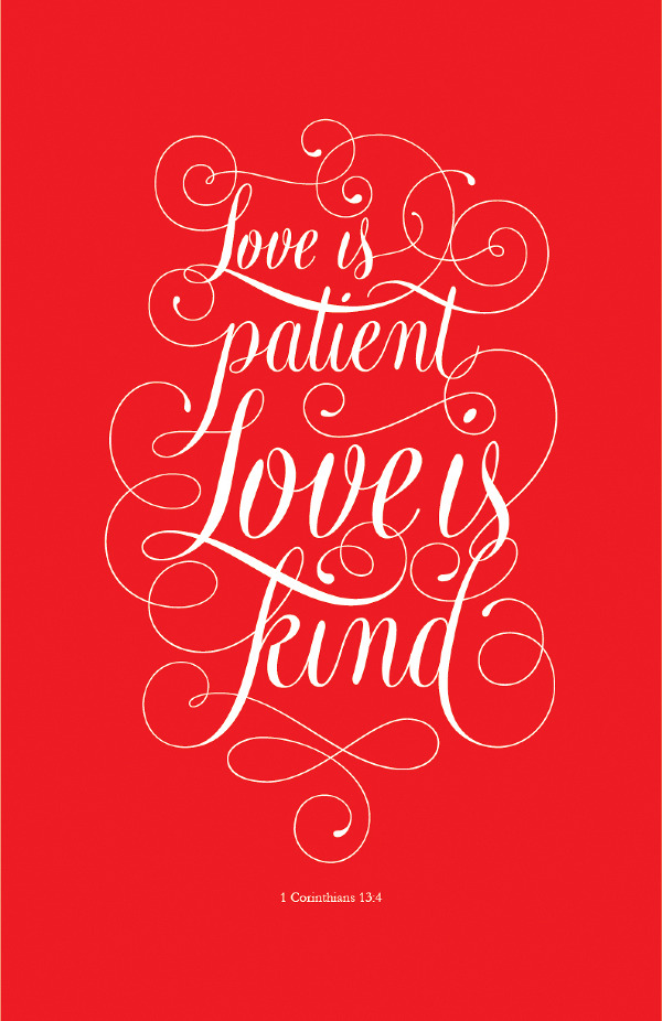 1 Corinthians 13:4 - Typography by Cory Say