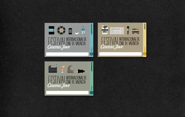 27th Cinema Jove Film Festival - Accreditation Cards by Casmic Lab