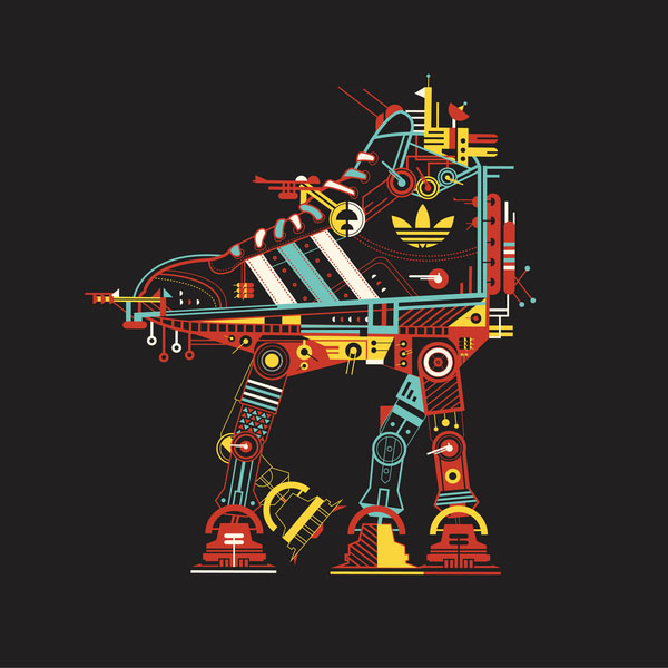 Adidas Illustration by Petros Afshar