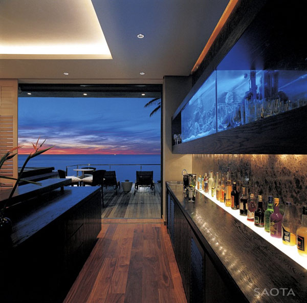 Bar inside the St Leon 10 in Bantry Bay, Cape Town by SAOTA and Antoni Associates