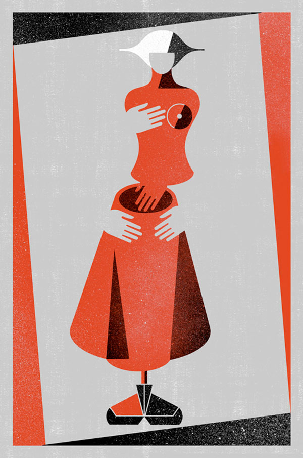 Book Cover Illustration by Balbusso Sisters for The Handmaid's Tale by Margaret Atwood