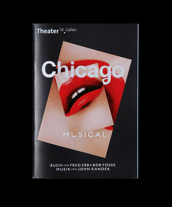 Book Design by Bureau Collective for Chicago Musical at Theater St.Gallen