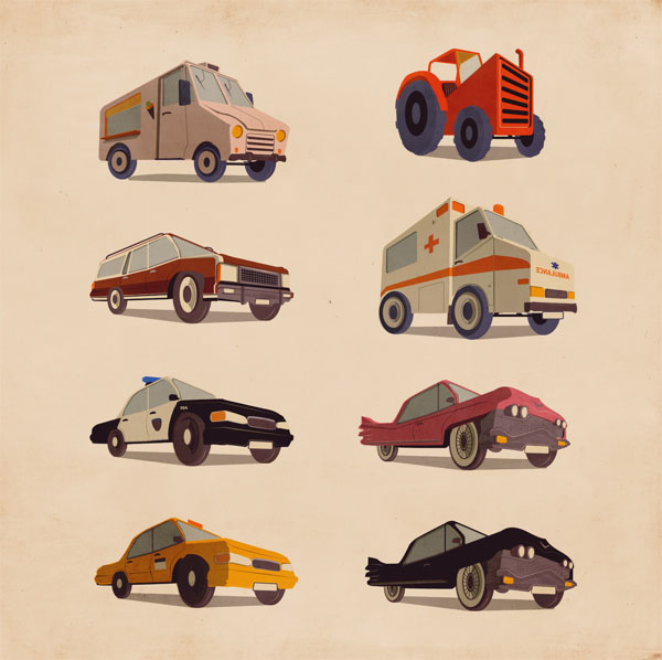 Car Illustrations by Giordano Poloni for Infographics