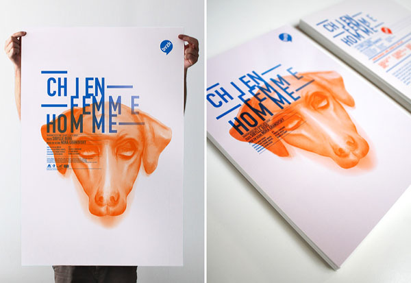 Chien Femme Homme - Poster Design by Les produits de l'épicerie