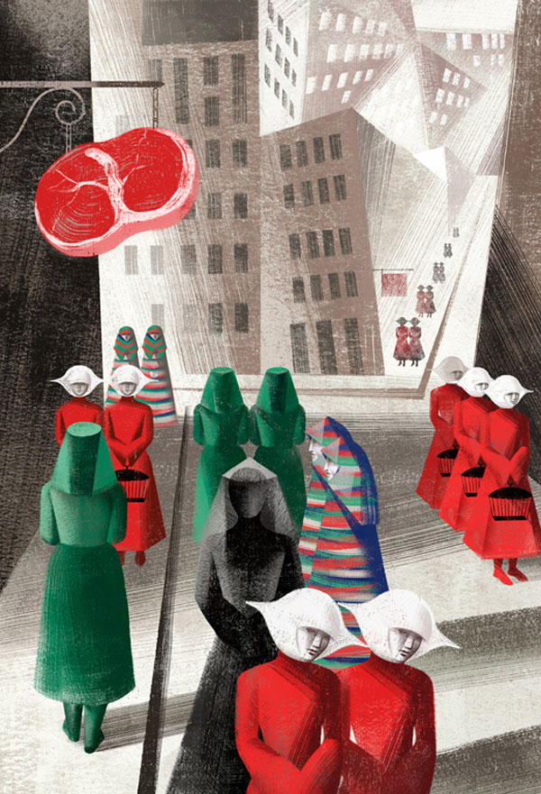 City - Illustration by Balbusso Sisters for The Handmaid's Tale by Margaret Atwood