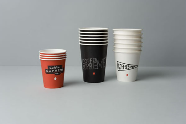 Coffee Supreme takeout cups illustrated by Hardhat Design