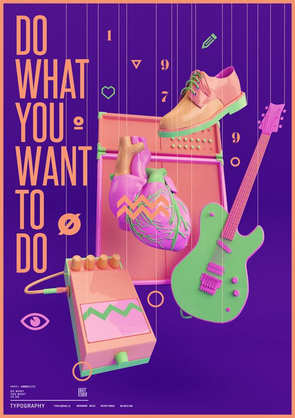 Do What You Want To Do - 3D Typographic Artwork by Peter Tarka