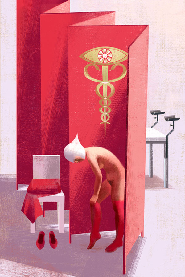 Examination - Book Illustration by Balbusso Sisters for The Handmaid's Tale by Margaret Atwood