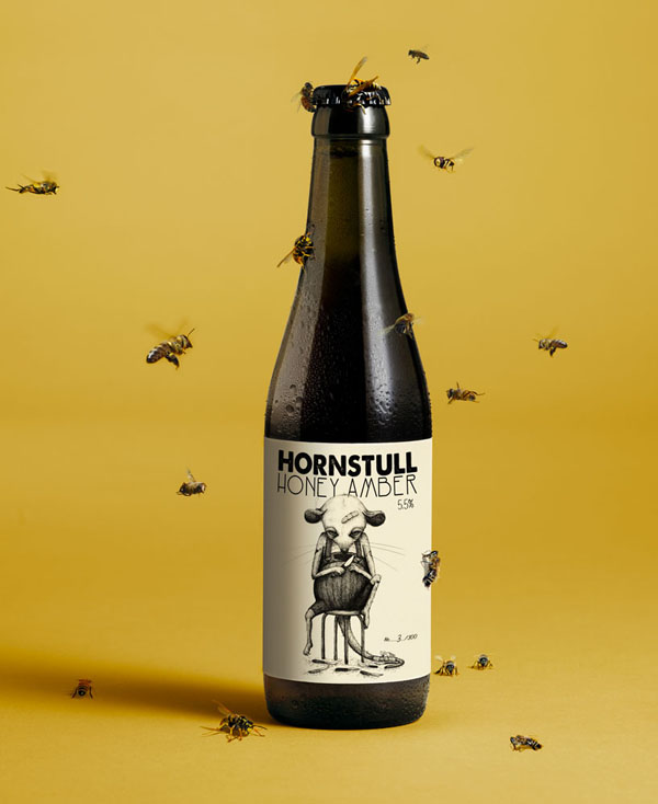 Hornstull Honey Amber - Package Design and Illustration by Abby Norm