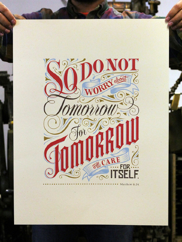 Matthew - Typographic Poster Screen Print by Cory Say