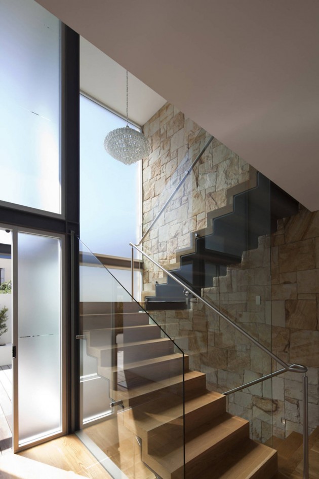 Staircase of the Vaucluse House in Sydney, Australia by MPR Design Group