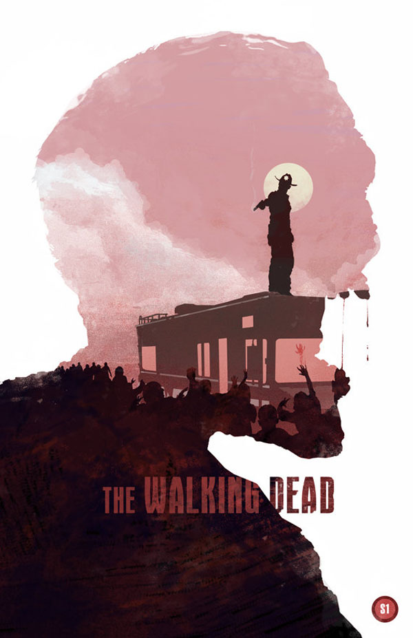 The Walking Dead - Zombie Movie Poster Design by Michael Rogers