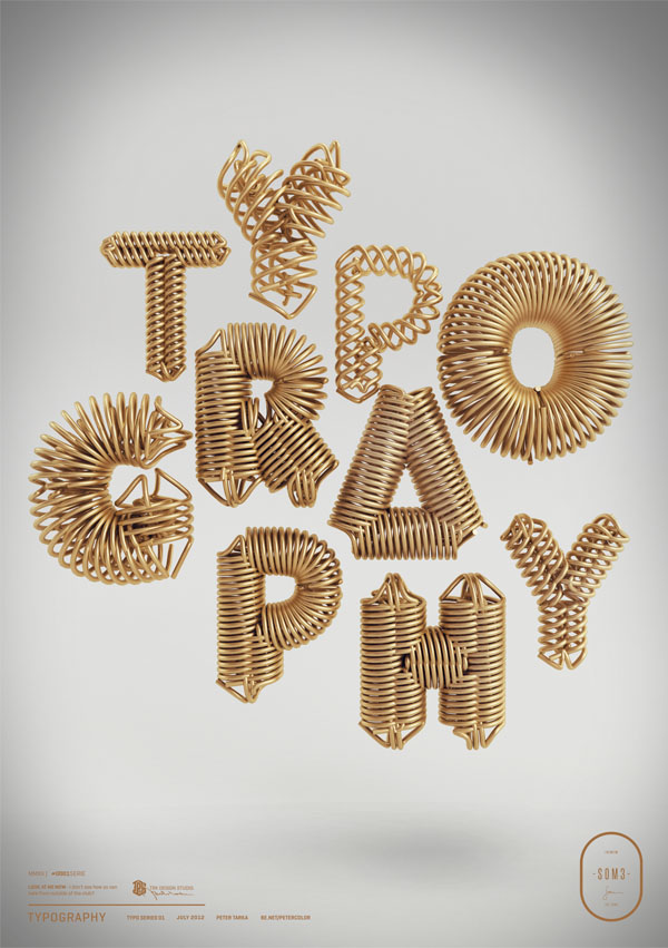 Typography - 3D Digital Artwork by Peter Tarka
