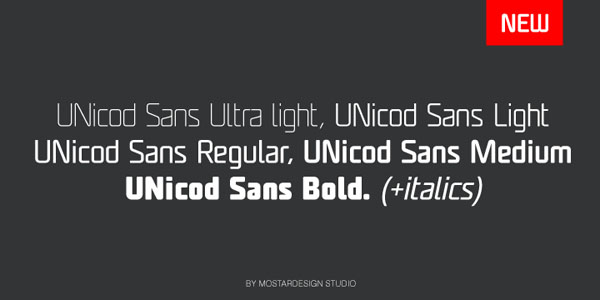 UNicod Sans - Different Weights