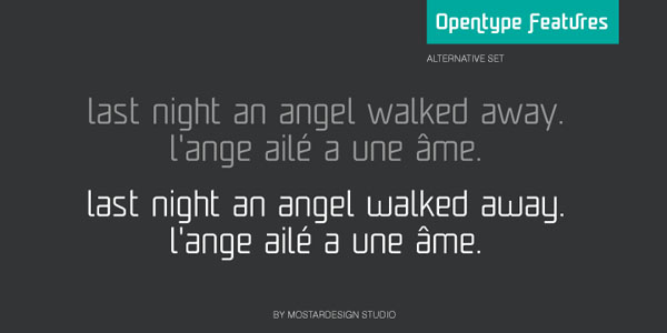 UNicod Sans Opentype Features - Alternative Set - Font Design by Mostardesign Studio