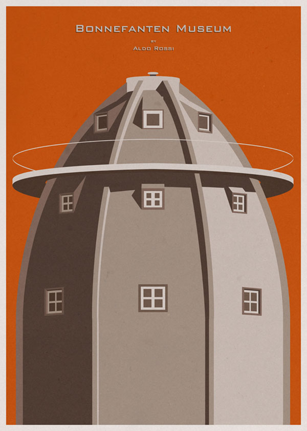ARCHITECTURE - Holland - Bonnefanten Museum - Poster Illustration by André Chiote