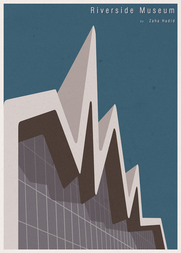 ARCHITECTURE - UK - Riverside Museum - Poster Design by André Chiote